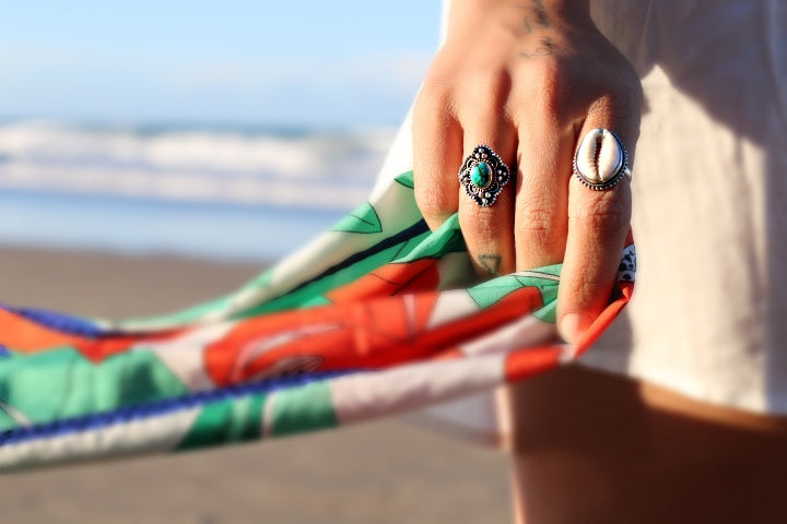 Island Cowrie Shell ring