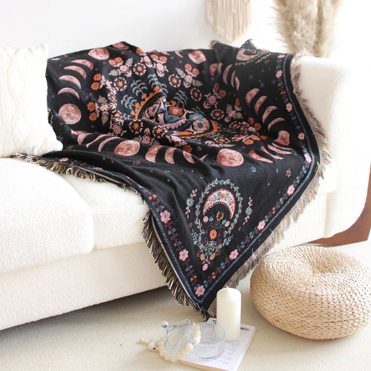 Moon gazer throw rug